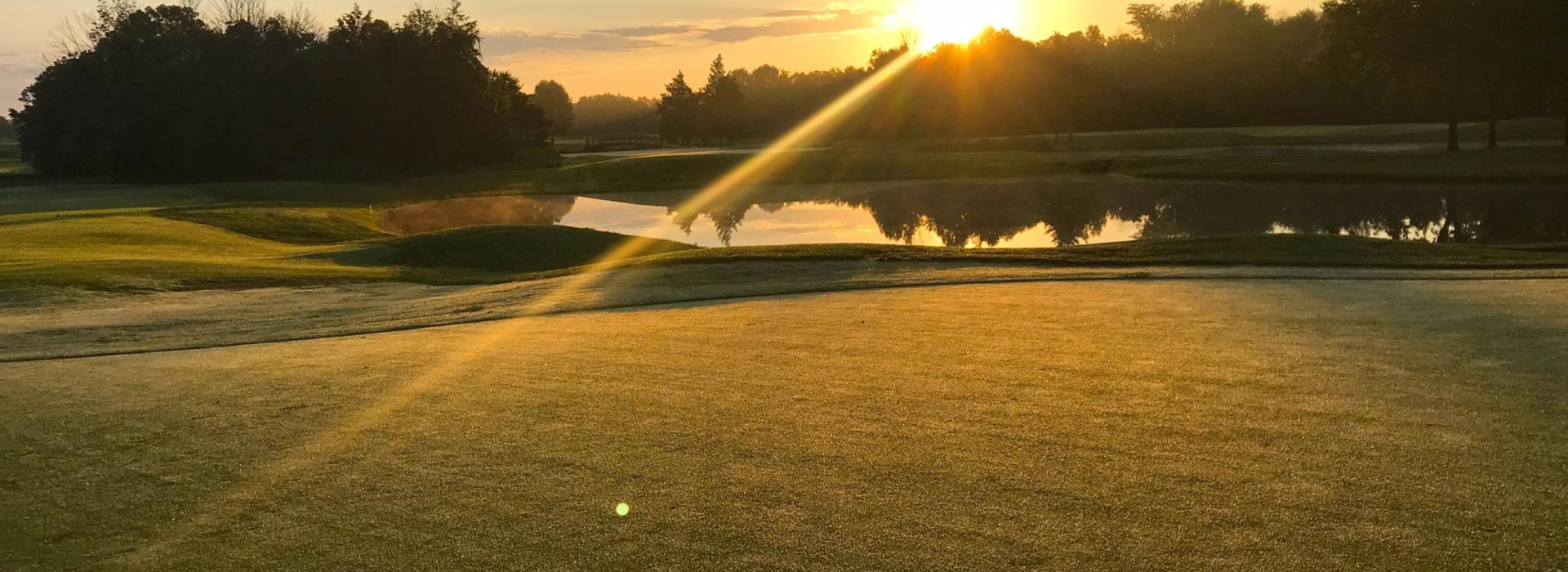Sunset over golf course
